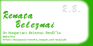 renata beleznai business card